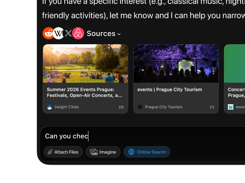 Fello AI web search results with cited sources