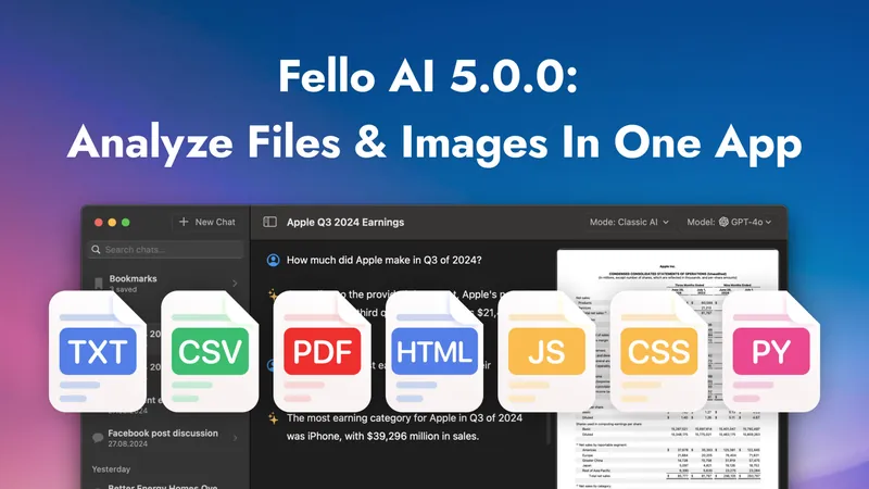 Introducing Fello AI 5.0.0: Analyze PDFs, Code, and Images All at Once
