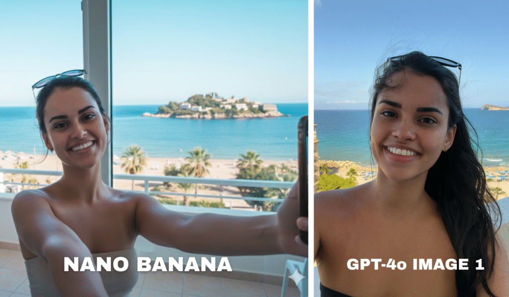 Nano Banana vs. GPT-4o Image 1 AI Image generation using identical prompt