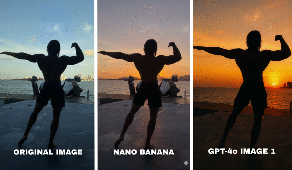 Nano Banana vs. GPT-4o Image 1 AI Image generation using identical prompt