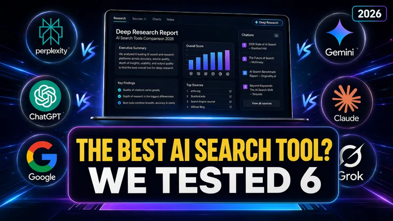 AI Search and Deep Research Tools Compared: Perplexity vs ChatGPT vs Gemini vs Claude vs Grok vs Google in 2026