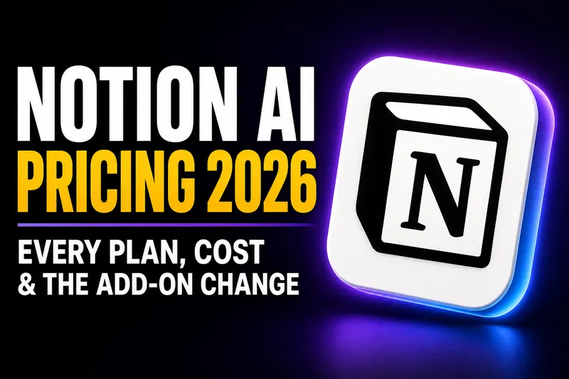 Notion AI Pricing 2026: Every Plan, Cost, and the Add-On Change Explained